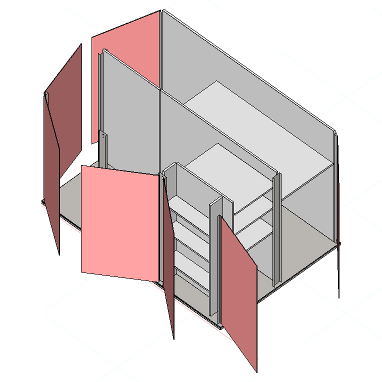 Garden house flat roof bike house