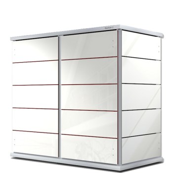 Garden cabinet with standard door variant 'safety glass