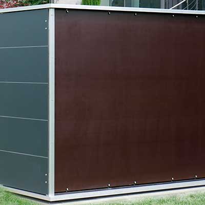 Garden cabinet back wall